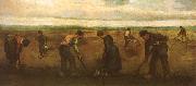 Vincent Van Gogh Farmers Planting Potatoes (nn04) oil painting